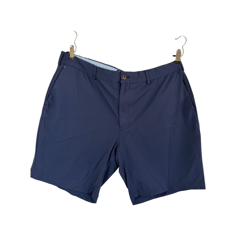 Peter‎ Millar Crown Crafted Mens 38 Navy Blue Performance Golf Shorts Stretch